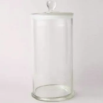 Kozarec za vzorce z gumbom in brušenim steklenim zamaškom